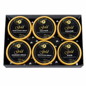 HK Khalid Gold Facial Kit Set for at-home bridal skincare and glowing skin